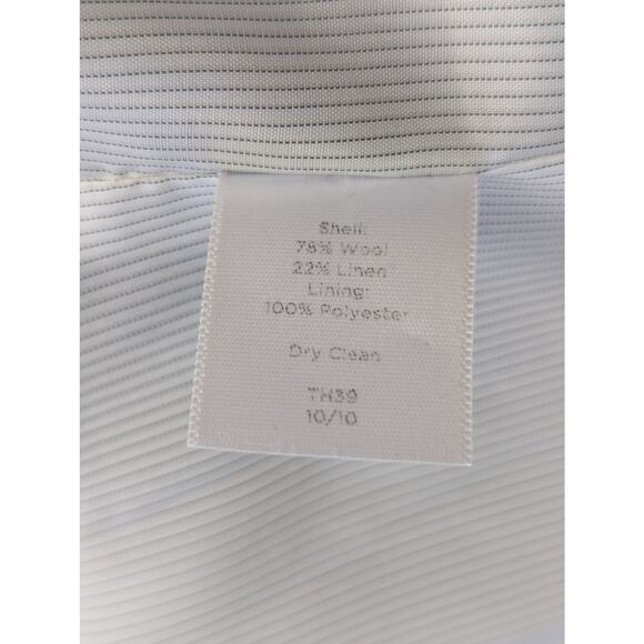 NWOT! TALBOTS! LINEN BLEND, LIGHTWEIGHT, BLACK/WHITE WEAVE JACKET, BLAZER! SZ 14 - Picture 9 of 10